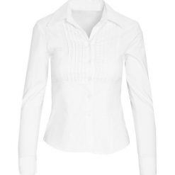 Biała Koszula Passiveness. Białe koszule damskie Born2be, bez wzorów, bez kołnierzyka, bez ramiączek. Za 59.99 zł.