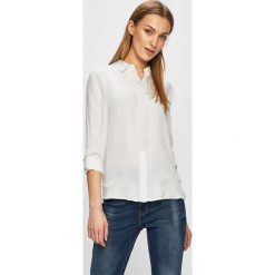 Guess Jeans - Koszula. Czarne koszule damskie Guess Jeans, l, z aplikacjami, z jeansu, klasyczne, bez kołnierzyka, bez ramiączek. W wyprzedaży za 179.90 zł.
