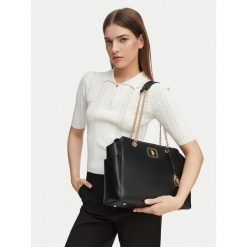 Torebka U.S. Polo Assn. Czarne shopperki damskie U.S. Polo Assn., bez wzorów, bez dodatków. Za 164.99 zł.