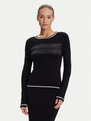 Liu Jo Sport Sweter TF5209 MS49I Czarny Regular Fit. Czarne swetry nierozpinane damskie Liu Jo Sport, m, bez wzorów, z wiskozy, sportowe, bez kołnierzyka, bez ramiączek. Za 719.99 zł.