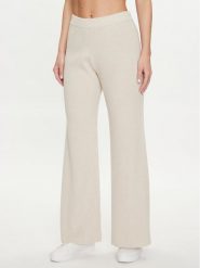 Pangaia Spodnie dzianinowe Recycled Cashmere Beżowy Regular Fit. Brązowe spodnie materiałowe damskie Pangaia, bez wzorów, z dzianiny. Za 669.99 zł.