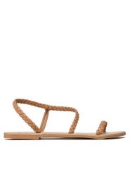 Manebi Sandały Sandals S 9.5 Y0 Brązowy. Brązowe sandały damskie Manebi, bez wzorów, ze skóry, bez obcasa, na płaskiej podeszwie, bez zapięcia. Za 799.99 zł.