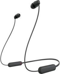 Sony WI-C100 Zestaw słuchawkowy Bezprzewodowy Douszny Połączenia/muzyka Bluetooth Czarny. Czarne słuchawki bezprzewodowe SONY. Za 116.28 zł.