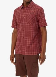 Koszula turystyczna męska Vaude Albsteig Shirt III. Czerwone koszule męskie Vaude, l, bez wzorów, z lyocellu, bez kołnierzyka, bez ramiączek. Za 153.99 zł.