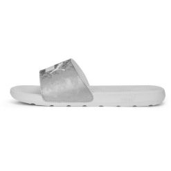 Klapki damskie Puma Cool Cat 20 Wns. Szare klapki damskie Puma, bez wzorów, z materiału, sportowe, bez obcasa, bez zapięcia. Za 128.00 zł.