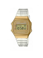 Casio Zegarek Vintage Digital A168XESG-9AEF Złoty. Żółte, cyfrowe zegarki damskie Casio, złote. Za 269.99 zł.