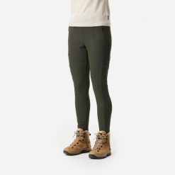 Legginsy trekkingowe damskie Forclaz Travel 500. Czarne legginsy damskie FORCLAZ, bez wzorów, z elastanu. Za 149.99 zł.