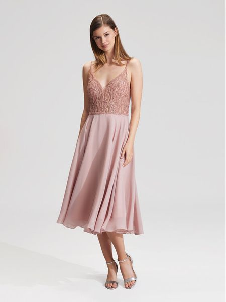 Hey Kyla Sukienka koktajlowa 5AC106HK Różowy Slim Fit. Czerwone sukienki damskie Hey Kyla, bez wzorów, z syntetyku, wizytowe, bez kołnierzyka, bez ramiączek. Za 719.99 zł.