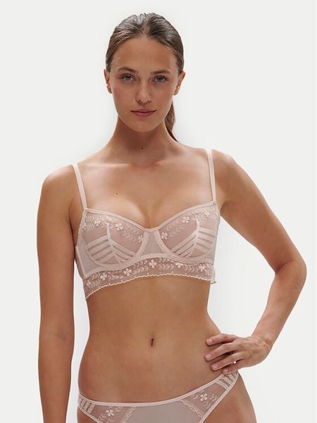 Simone Pérèle Biustonosz balkonetka Marthe 16Z330 Beżowy. Brązowe biustonosze Simone Pérèle, bez wzorów, z syntetyku. Za 219.99 zł.