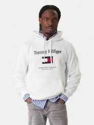 Tommy Hilfiger Bluza Embro Flag MW0MW42735 Biały Regular Fit. Białe bluzy męskie Tommy Hilfiger, m, bez wzorów, z bawełny, bez ramiączek, bez kaptura. Za 529.99 zł.
