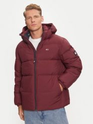 Tommy Jeans Kurtka puchowa Essential DM0DM19786 Czerwony Regular Fit. Czerwone kurtki męskie Tommy Jeans, m, bez wzorów, z jeansu, bez kaptura. Za 689.99 zł.