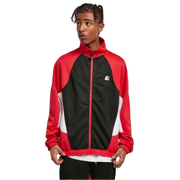 Kurtka dresowa Urban Classics Starter Laser. Czarne kurtki męskie Urban Classics, m, bez wzorów, z dresówki, sportowe, bez kaptura. Za 335.00 zł.