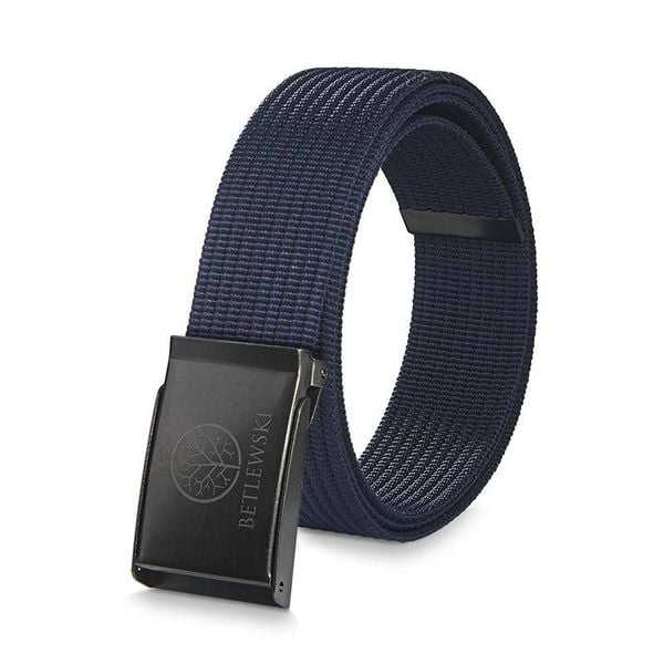 Pasek parciany BETLEWSKI PRC-21_GR-2 M granatowy. Niebieskie paski męskie Betlewski, z materiału. Za 34.99 zł.