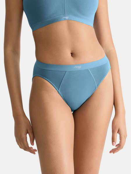 Sloggi Figi klasyczne Ever Ease 10219658 Niebieski. Niebieskie majtki damskie Sloggi, z bawełny. Za 39.99 zł.