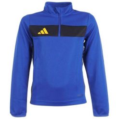 Adidas Tiro 25 Essentials junior - Bluza z zamkiem dla juniorów. Niebieskie bluzy damskie Adidas, bez wzorów, z materiału, bez ramiączek, bez kaptura. Za 174.35 zł.