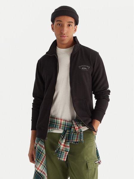 Quiksilver Bluza Zip Fleece EQYFT05134 Czarny Regular Fit. Czarne bluzy męskie Quiksilver, l, bez wzorów, z syntetyku, bez ramiączek, bez kaptura. Za 149.99 zł.