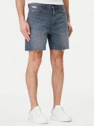 Calvin Klein Jeans Szorty jeansowe Classic LV04RF788G Szary Regular Fit. Szare szorty męskie Calvin Klein Jeans, bez wzorów, z bawełny. Za 369.99 zł.