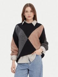 Barbour Sweter LKN1678MI11 Kolorowy Regular Fit. Swetry nierozpinane damskie Barbour, bez wzorów, z wełny, bez kołnierzyka, bez ramiączek. Za 659.99 zł.