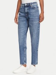 HUGO Jeansy Garlene 50563517 Granatowy Mom Fit. Niebieskie jeansy damskie Hugo, bez wzorów, z bawełny. Za 554.99 zł.