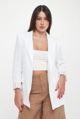 Marynarka damska lniana MLSSAUNA MARELLA SPORT. Marynarki i żakiety damskie Marella Sport, bez wzorów, sportowe, bez kołnierzyka, bez ramiączek. Za 1,429.00 zł.