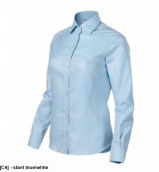 Journey - ADLER - Journey - Koszula damska, 130 g/m2, 100 % bawełna - slant blue/white XL. Białe koszule damskie MALFINI, m, bez wzorów, z bawełny, bez kołnierzyka, bez ramiączek. Za 295.02 zł.