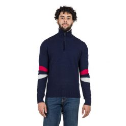 Sweter męski Rossignol Signature Hz Knit. Niebieskie swetry męskie Rossignol, na zimę, m, bez wzorów, sportowe, bez kołnierzyka, bez ramiączek. Za 729.00 zł.