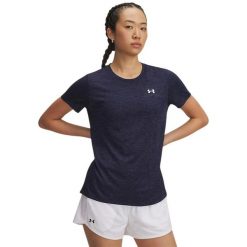 Skarpetki damskie z melanżem Under Armour Tech. Niebieskie skarpetki damskie Under Armour, bez wzorów, z materiału. Za 191.00 zł.