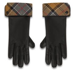 Rękawiczki Damskie Barbour. Czarne rękawiczki damskie Barbour, bez wzorów. Za 299.99 zł.
