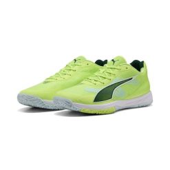 Buty do piłki ręcznej unisex Accelerate Turbo 4 PUMA. Białe obuwie sportowe damskie Puma, bez wzorów, bez zapięcia, do piłki ręcznej. Za 451.20 zł.