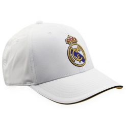 Real Madryt czapka z daszkiem dla dorosłego biała. Białe czapki damskie REAL MADRID, bez wzorów, z elastanu. Za 99.00 zł.