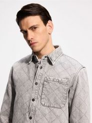 Jeansowa kurtka - jasnoszary. Szare kurtki męskie Reserved, l, bez wzorów, z denimu, bez kaptura. Za 179.99 zł.