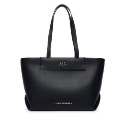 Torebka Armani Exchange. Czarne shopperki damskie Armani Exchange, bez wzorów, bez dodatków. Za 654.99 zł.