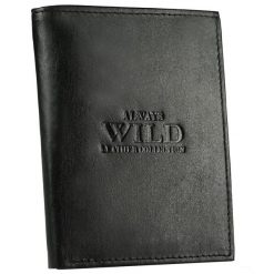 Portfel męski czarny Always Wild N4-BMN-R. Czarne portfele męskie Always Wild, bez wzorów, ze skóry. Za 37.99 zł.
