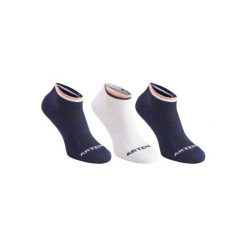 Skarpety sportowe RS500 3 pary. Niebieskie skarpetki damskie ARTENGO, bez wzorów, z bawełny. Za 24.99 zł.