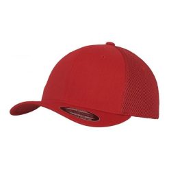 Czapka Z Daszkiem Tactel Mesh. Czerwone czapki damskie FLEXFIT, bez wzorów, z meshu. Za 83.99 zł.