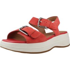 Sandały GEOX D SPHERICA ECUB 3 S Czerwony. Czerwone sandały damskie Geox, bez wzorów, ze skóry, bez obcasa, bez zapięcia. Za 493.99 zł.