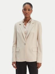 Guess Marynarka W6RN54 KCMU2 Beżowy Regular Fit. Brązowe marynarki i żakiety damskie Guess, z aplikacjami, z wiskozy, bez kołnierzyka, bez ramiączek. Za 619.99 zł.