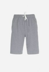 Szare Dresowe Szorty z Gumką w Pasie Eeshih. Szare szorty męskie Born2be, bez wzorów, z dresówki. Za 39.99 zł.
