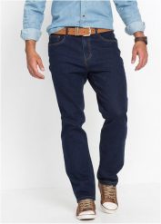 Klasyczne jeansy ze stretchem classic fit, straight. Niebieskie jeansy męskie bonprix, z jeansu, klasyczne. Za 139.99 zł.
