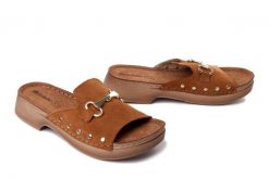 Inblu TF-02KU 021 camel, klapki damskie. Brązowe klapki damskie Inblu, na lato, bez wzorów, ze skóry, bez obcasa, bez zapięcia. Za 95.92 zł.