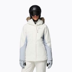 Kurtka narciarska damska Columbia Ava Alpine II Ins. Białe kurtki sportowe damskie Columbia, bez wzorów, bez ramiączek, bez kaptura, narciarskie. Za 739.99 zł.