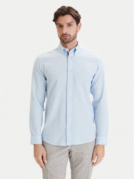 Jack & Jones Koszula Blusummer 12293269 Błękitny Regular Fit. Niebieskie koszule męskie Jack & Jones, m, bez wzorów, z bawełny, bez kołnierzyka, bez ramiączek. Za 111.99 zł.