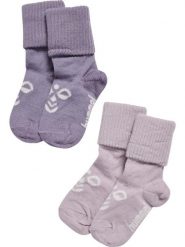 Hummel Skarpety hmlMINI WOOL 2-PACK z wełny – GRAY RIDGE/CLOUD GRAY. Szare skarpetki damskie Hummel, bez wzorów, dziergany. Za 96.50 zł.