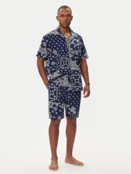 Polo Ralph Lauren Piżama 714899503019 Granatowy Regular Fit. Niebieskie piżamy męskie Polo Ralph Lauren, m, bez wzorów, z bawełny, bez kołnierzyka, bez ramiączek. Za 599.99 zł.