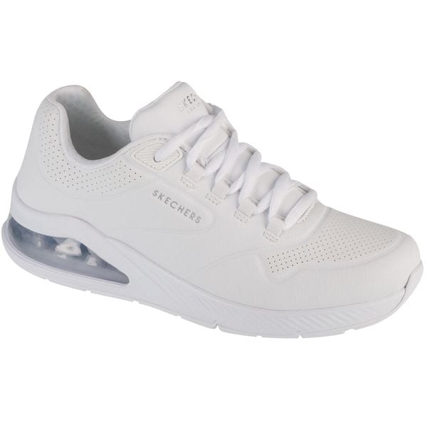 Buty sportowe Sneakersy damskie, Uno 2 - Air Around You. Białe obuwie sportowe damskie Skechers, bez wzorów, z materiału, bez zapięcia, trekkingowe. Za 319.99 zł.