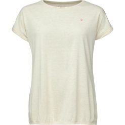 T-shirt damski LOAP Buda z nicią Lurex, lniany beż. Brązowe t-shirty damskie LOOP, bez wzorów, ze lnu, klasyczne, bez kołnierzyka, bez ramiączek. Za 152.99 zł.