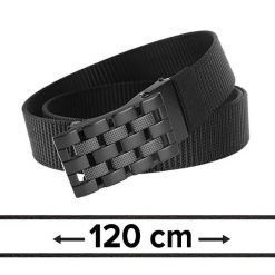 Pasek Materiałowy, Czarny 120 cm, Solidny, Automatyczna Klamra, Militarny -Pako Jeans. Czarne paski męskie Pako Jeans, z jeansu, klasyczne. Za 49.00 zł.