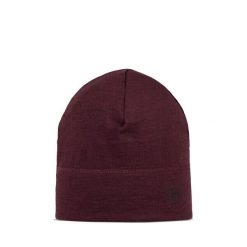 Czapka z wełny merino cienka lightweight przejściowa. Czerwone czapki damskie Buff, bez wzorów, z wełny, sportowe. Za 94.99 zł.