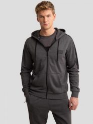 Bluza męska rozpinana z kapturem ciemnoszara Rubban 903. Szare bluzy sportowe męskie BIG STAR, l, bez wzorów, z kapturem. W wyprzedaży za 229.99 zł.