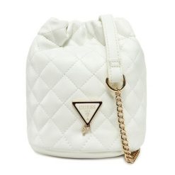 Torebka Guess. Białe torebki do ręki damskie Guess, z aplikacjami, bez dodatków. Za 149.99 zł.